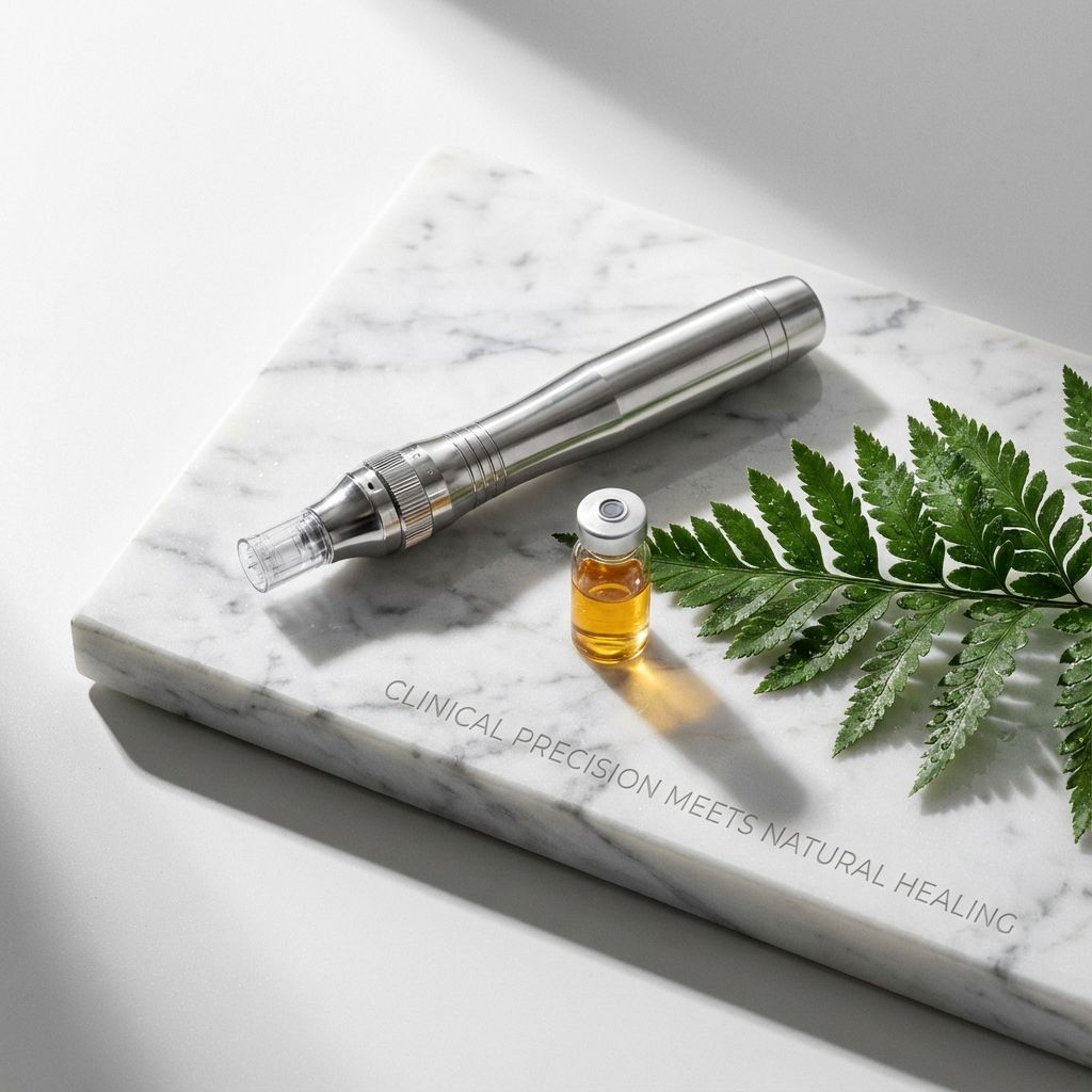 Professional microneedling results for acne scars